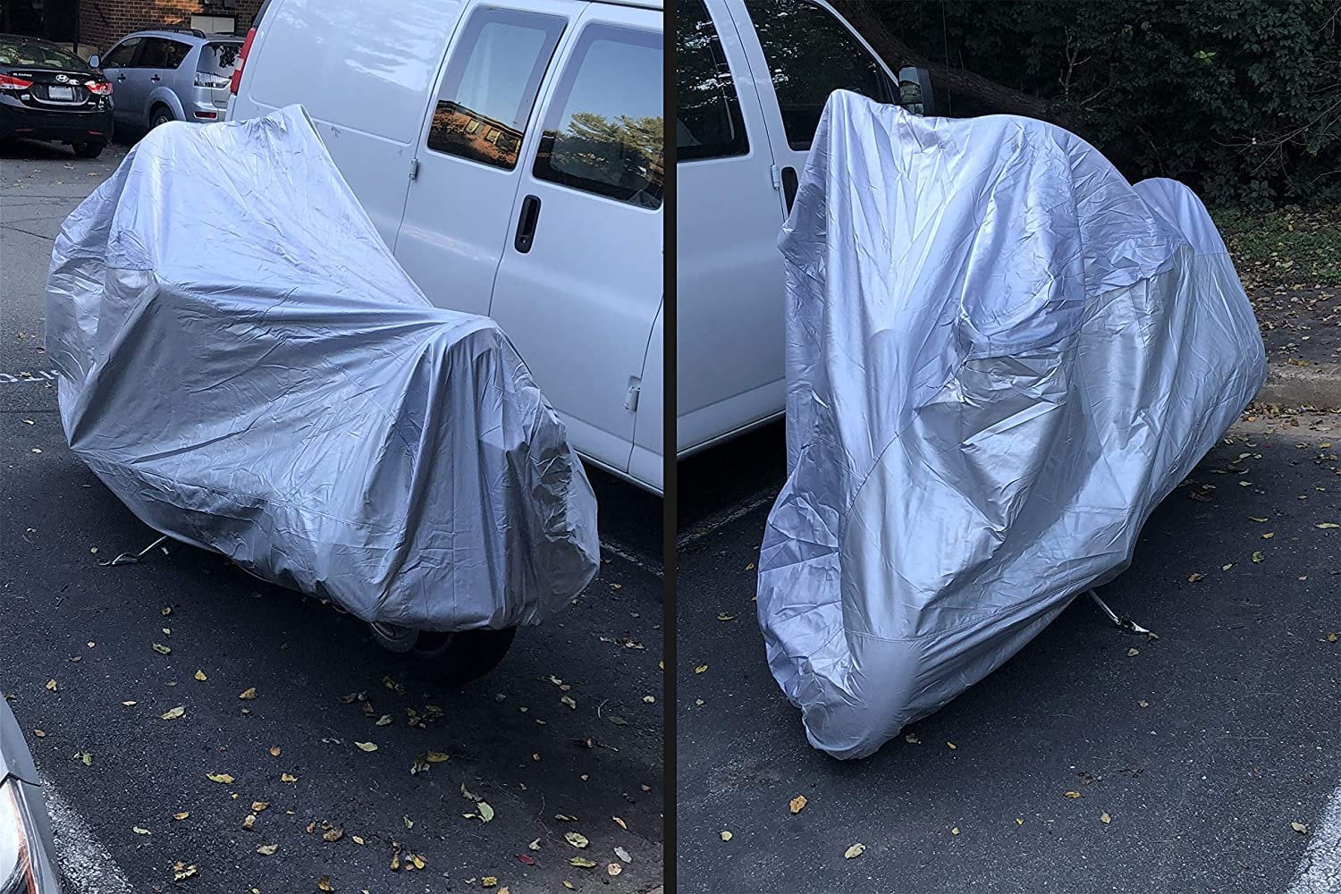 Weatherproof Motorcycle Cover Compatible With 2017 Moto Guzzi V7 Ii Stone Abs Grigio Intenso - Outdoor & Indoor - Protect From Rain Liquid Snow, Sun - Securing Straps - Sturdy Material - Storage Bag