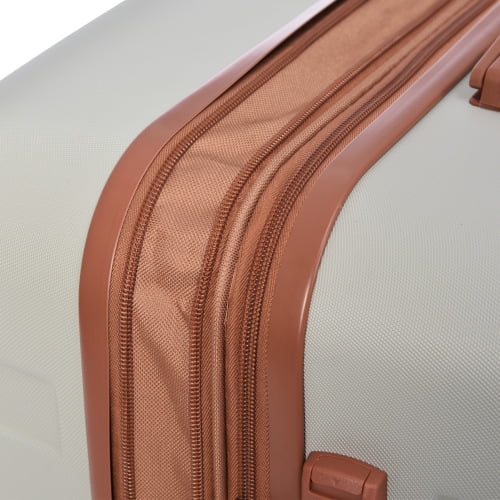 Luggage Sets New Model Expandable ABS Hardshell 3pcs Clearance Luggage Hardside Lightweight Sturdy Suitcase sets Spinner Wheels Suitcase with TSA Lock 20''24''28''( Light Grey and Brown)