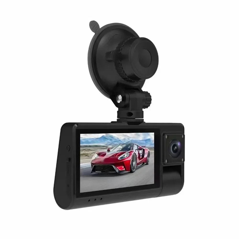 OWSOO Dash Cam, Touched Monitor Car Rearview Mirror Recorder with Wide Angle, Clear Video Recording for Auto Safety Driving