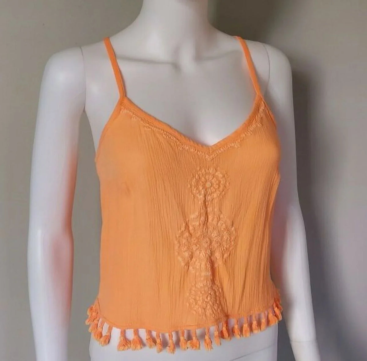 Lilly Pulitzer Katen Embroidered Crop TOP Melon Glow (XL)