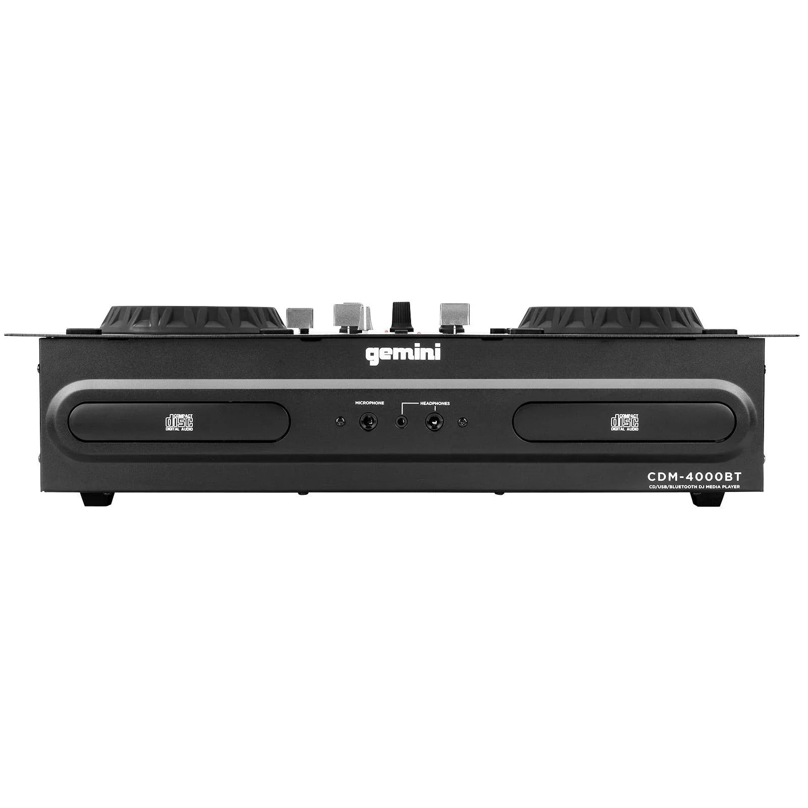 Gemini CDM-4000BT CD/MP3/USB Bluetooth Media Player & AS-1500P Active Speaker with 15" Woofers DJ Package