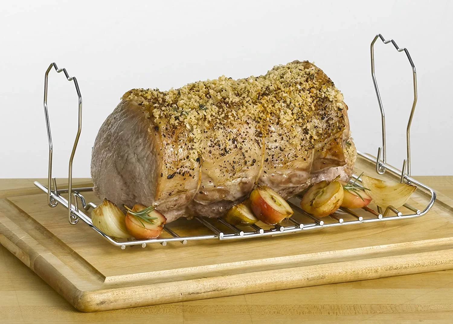 KOVOT 3-Tier Collapsible Oven Rack & Turkey Lifter Roasting Rack | Space Saving Oven Rack For Multiple Roasting And Baking Tasks | Includes (1) Oven Rack & (1) Turkey Lifter