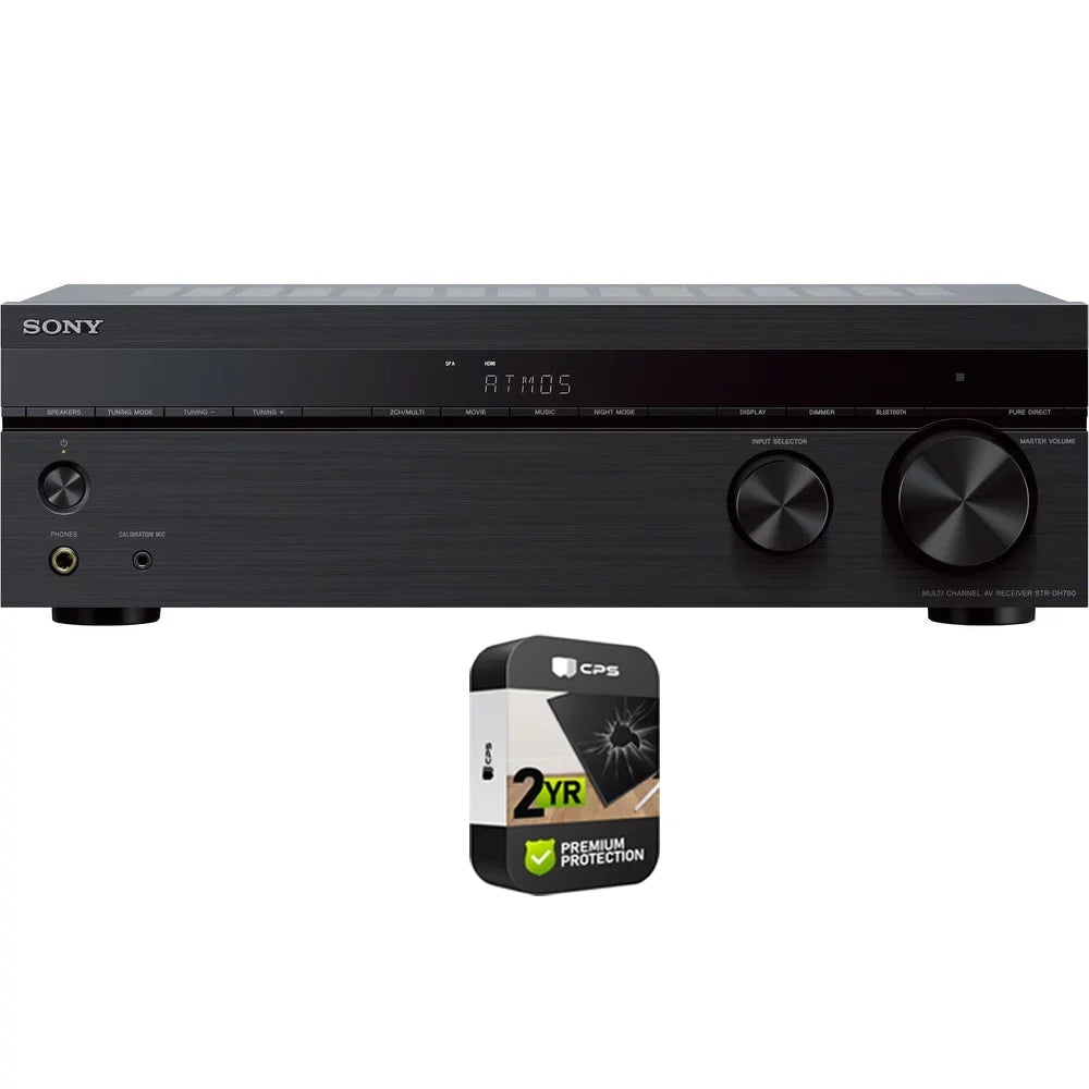 Restored STR-DH790 7.2ch Home Theater Dolby Atmos AV Receiver 2018 Model Bundle with 2 YR CPS Enhanced Protection Pack (Refurbished)