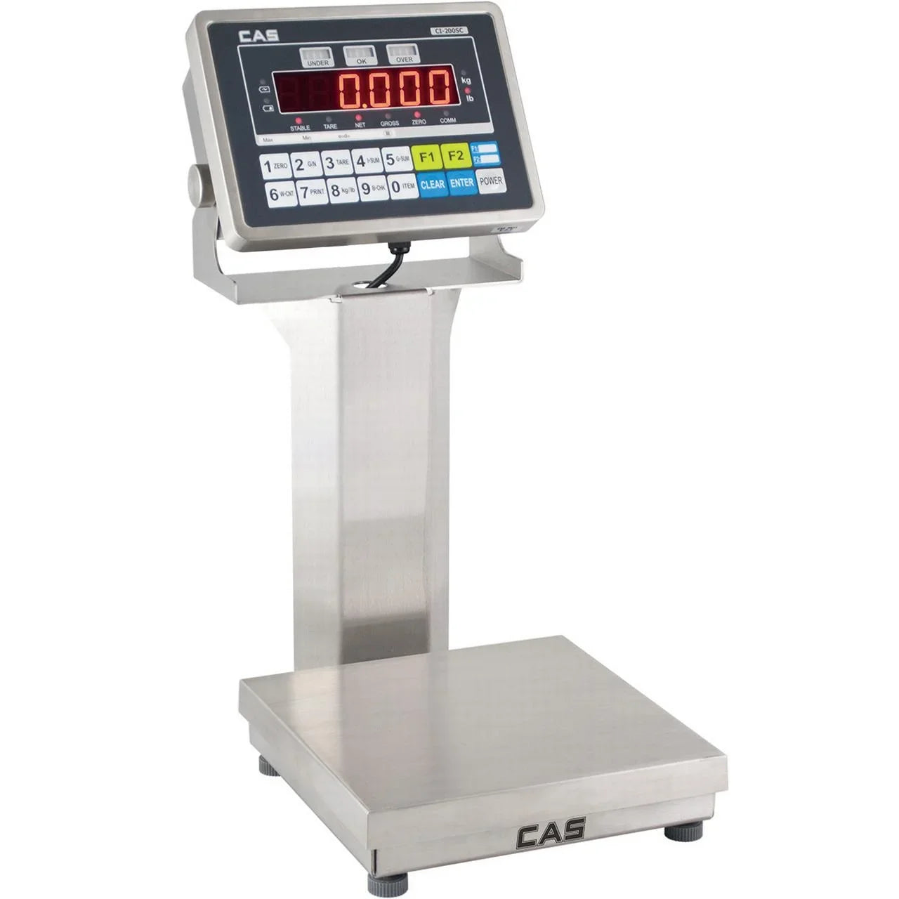 CAS GP-15200BS, Checkweigher Scale w/ IP65 LCD Display, 200 lb x 0.05 lb, NTEP
