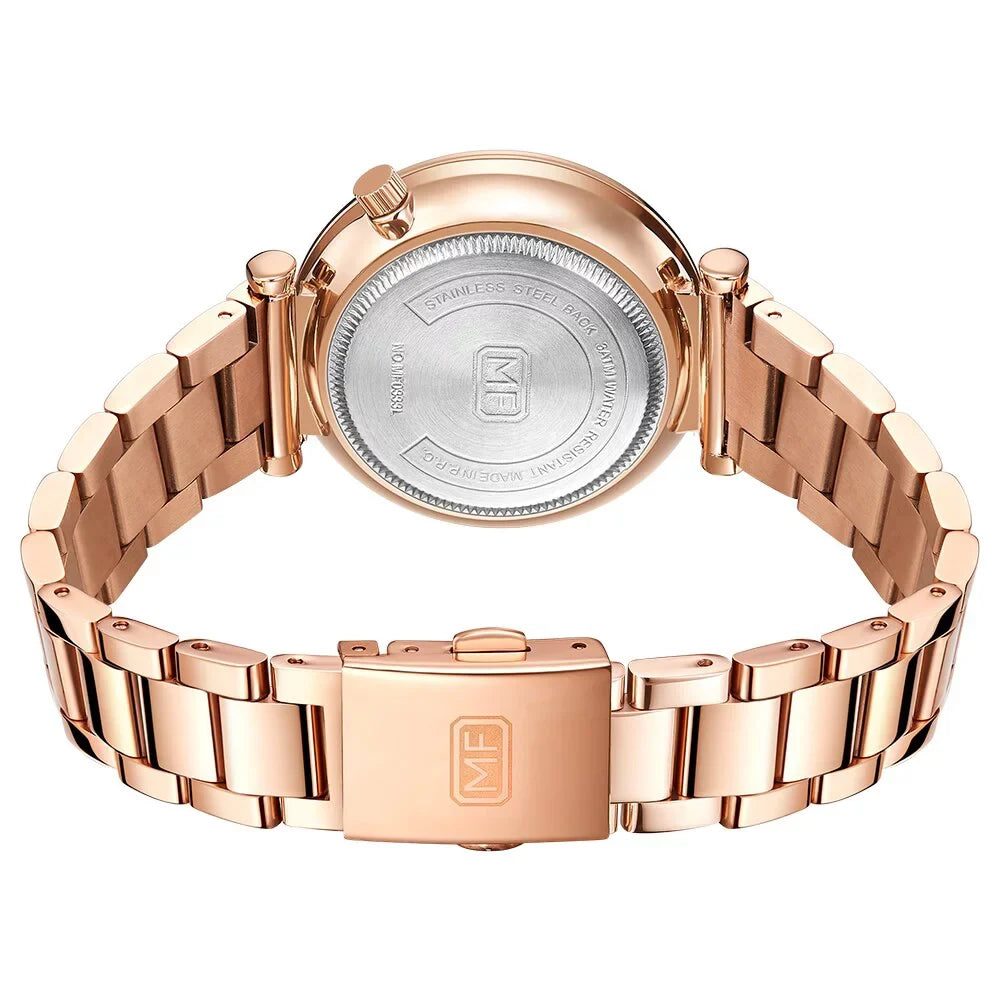 MINI FOCUS Women Watches Brand Luxury Fashion Ladies Watch 30M Fluid Reloj Mujer Relogio Feminino Rose Gold Stainless Steel