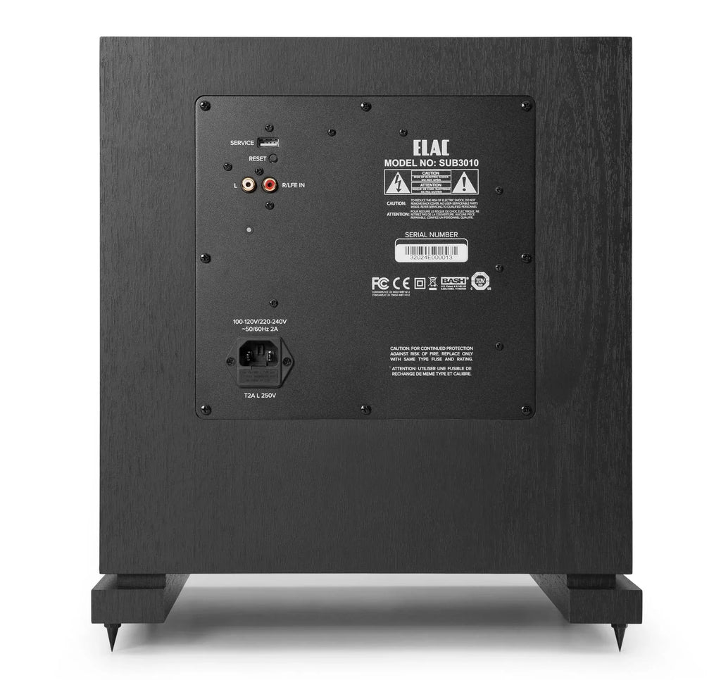 ELAC Debut 2.0 SUB3010 400 Watt Powered Subwoofer, Black