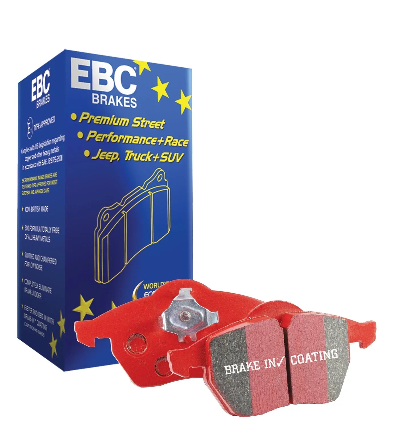 EBC Brakes Redstuff Premium Fast Street Pad For All Engine Sizes Fits select: 2014-2019 MAZDA 3, 2016-2021 MAZDA CX-3