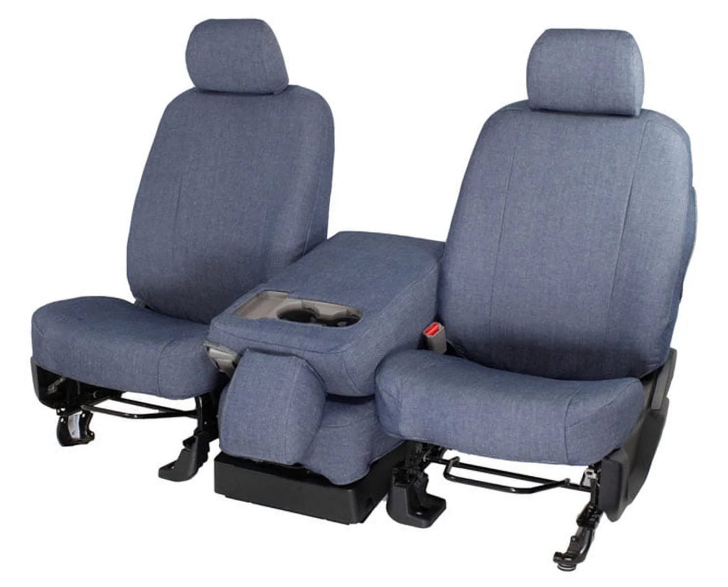 CalTrend Center Smart Denim Seat Covers for 2016-2019 Kia Sorento - KA122-04DN Blue Insert and Trim