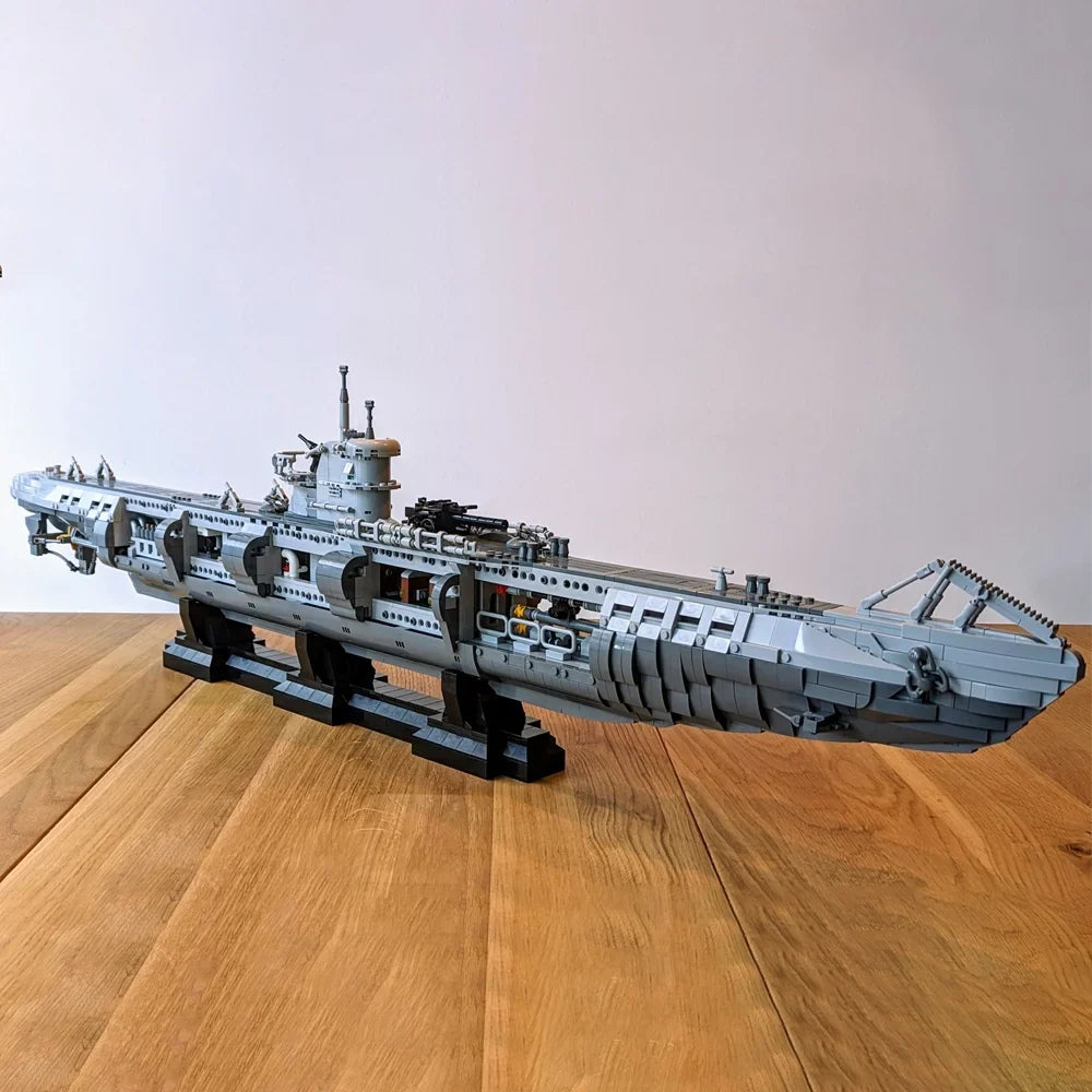 Moc Submarine Model Building Blocks Set U-Boat Type VIIC Military Warship Bricks Toy Kids Adult Gift
