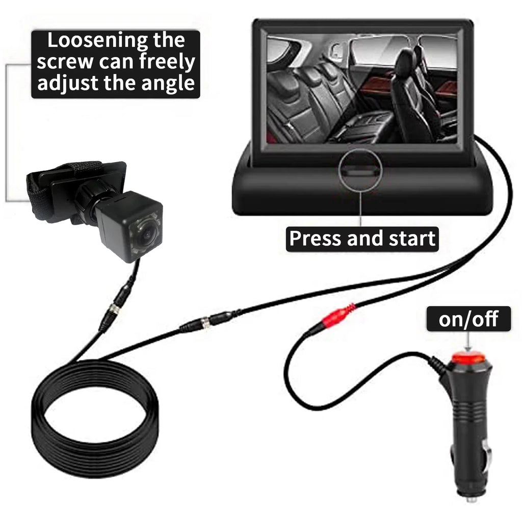 OWSOO Car 4.3'' Car Monitor with Infrared Night Vision Plug and Play View Infant in Rear Facing Seat with Wide Crystal Clear View Easily to Observe The 's Every Move