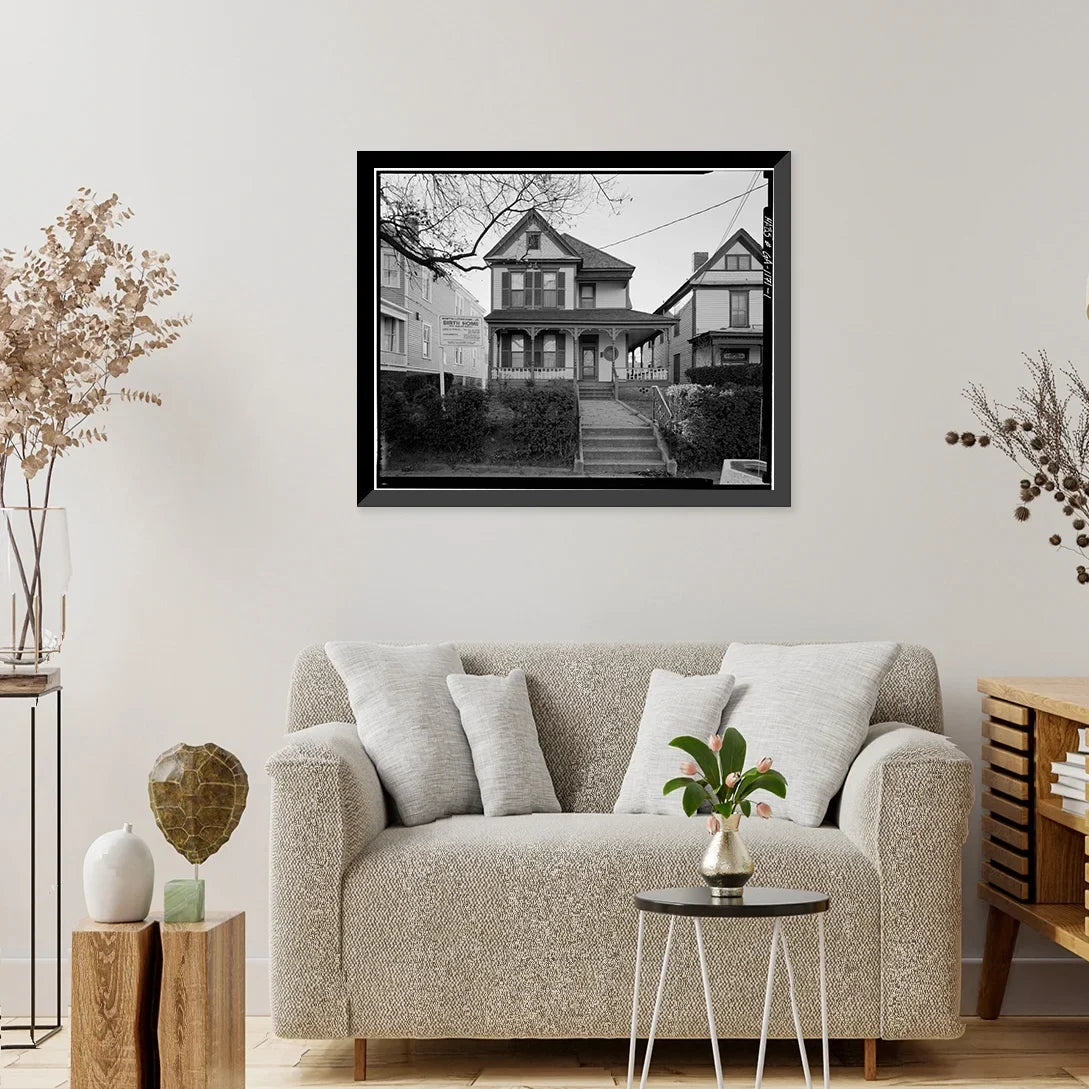 Historic Framed Print, Martin Luther King Jr. Birth Home, 501 Auburn Avenue, Atlanta, Fulton County, GA, 17-7/8" x 21-7/8"