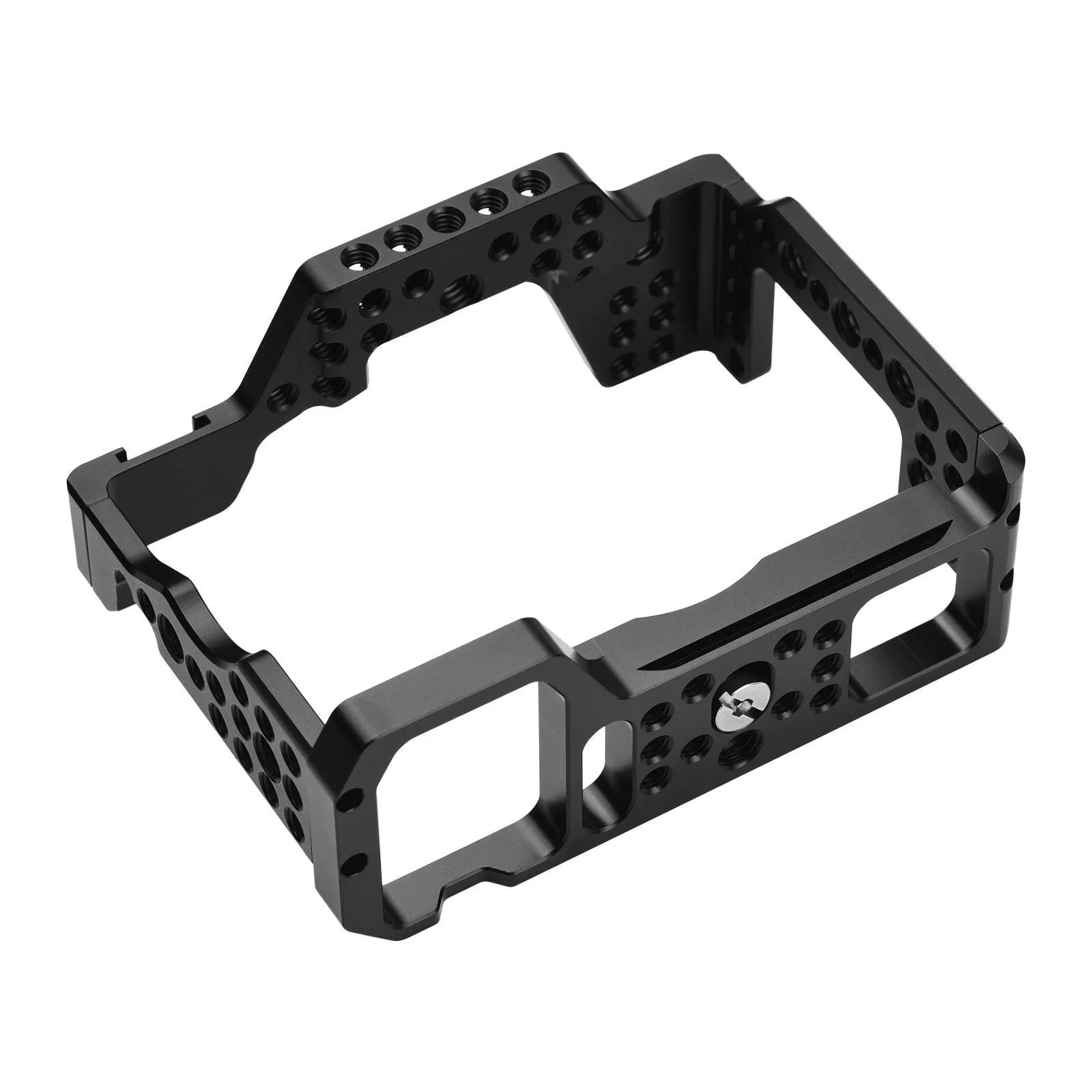 Andoer Camera Cage Aluminum Alloy Video Cage Replacement for A7M3 A7R3 A9 Mirrorless Camera with Cold Shoe Mount 1/4 Inch & 3/8 Inch Screw Holes