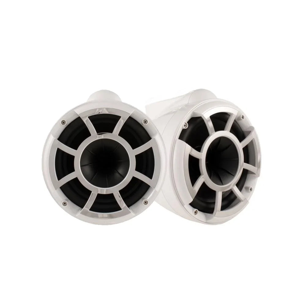 Wet Sounds REV10 White 10" Tower Speakers with Mini Fixed Clamps - Fits 1" to 1 7/8" Tube