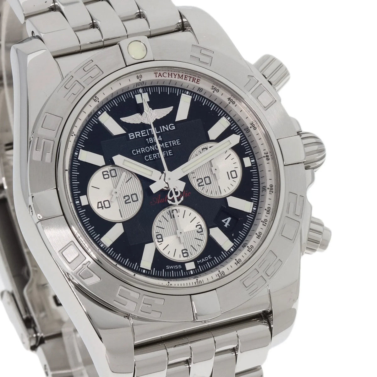 Pre-Owned Breitling AB0110 Chronomat 44 Watch Stainless Steel/SS Men's BREITLING (Good)