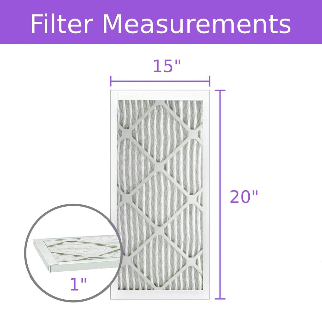 15x20x1, Purolator DMK80 Extended Surface Pleated Air Filter, Mechanical MERV 8, (6 Pack)