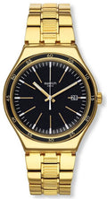 Swatch YWG403G Bullet Black Dial Gold Tone Stainless Steel Men's Watch