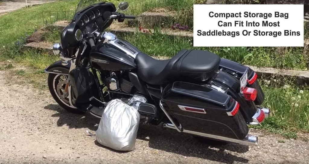 Weatherproof Motorcycle Cover Compatible With 2017 Moto Guzzi V7 Ii Stone Abs Grigio Intenso - Outdoor & Indoor - Protect From Rain Liquid Snow, Sun - Securing Straps - Sturdy Material - Storage Bag
