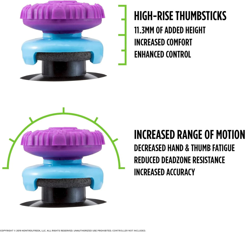KontrolFreek FPS Freek Battle Royale for Xbox One and Xbox Series X Controller | Capability Thumbsticks | 2 High-Rise Convex (Domed) | Purple