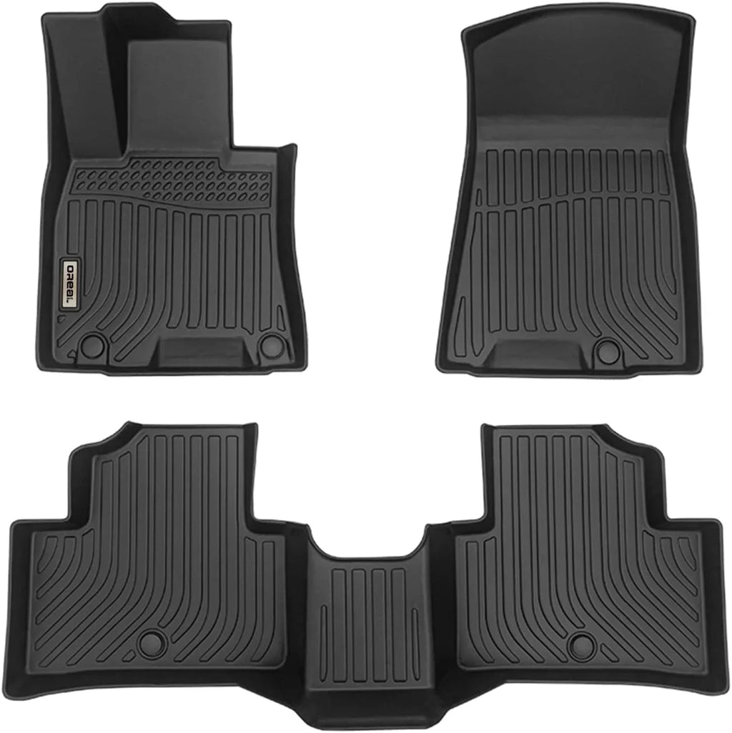 Black Floor Mats Liners Replacement for Genesis GV70 2022 2023 Heavy Duty All Weather Protection Front Rear Car Carpet Custom Fit Sturdy Odorless
