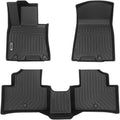 Black Floor Mats Liners Replacement for Genesis GV70 2022 2023 Heavy Duty All Weather Protection Front Rear Car Carpet Custom Fit Sturdy Odorless