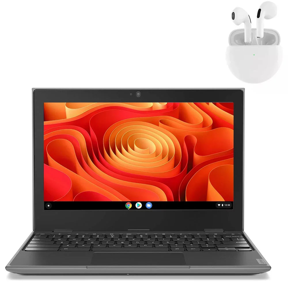 PreOwned 100e Portable computer 11.6" Processor 4GB RAM 64GB SSD Windows 10 Pro with Wireless Earbuds (scratch and dent)
