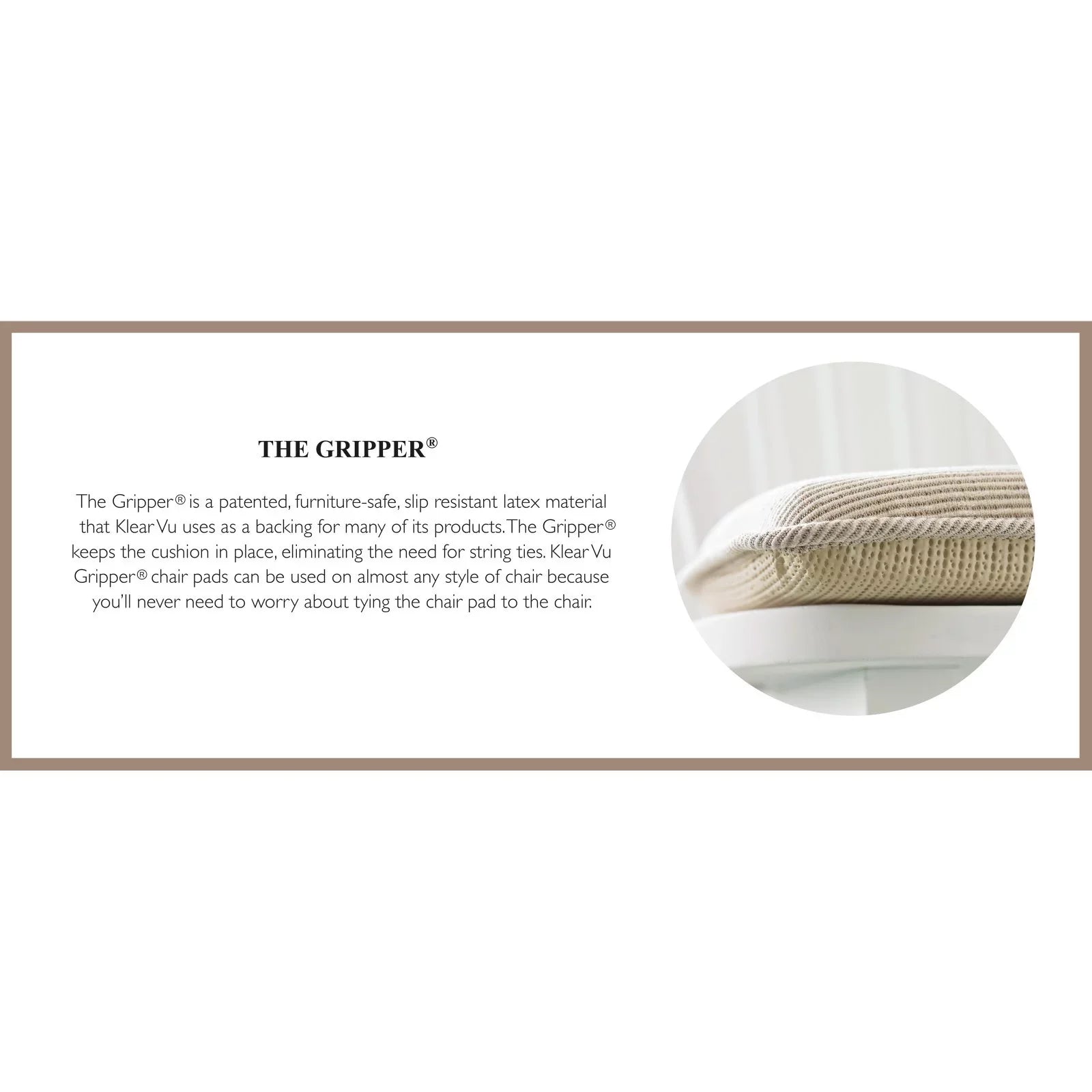 Klear Vu Gripper Nikita Delightfill Dining Chair Cushion