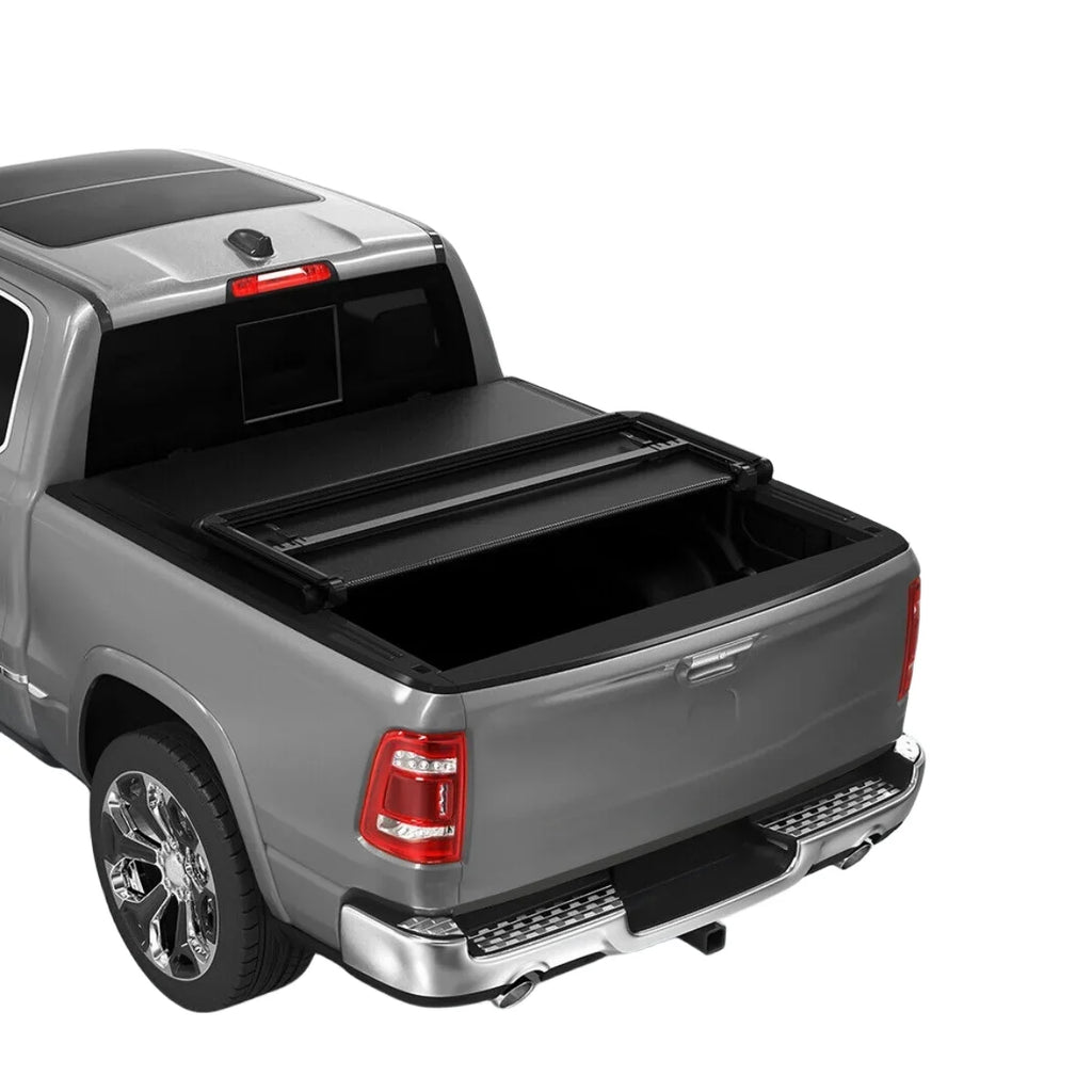 Ledkingdomus 6.4 ft Bed Soft Tri-Fold Truck Bed Tonneau Cover for 2019-2023 Ram 1500 Without Rambox