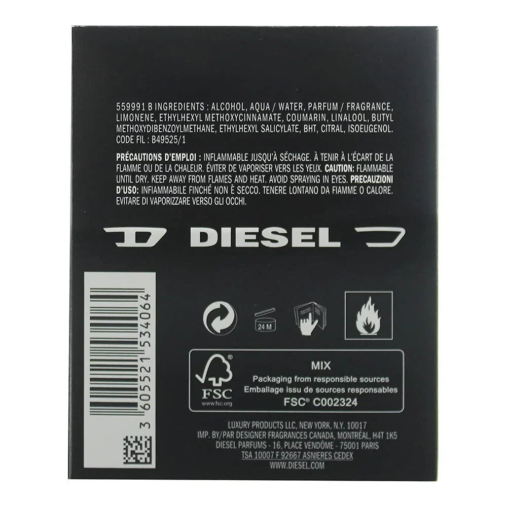 Diesel Only The Brave Eau de Toilette Fragrance Spray for Men, 1.7 fl oz