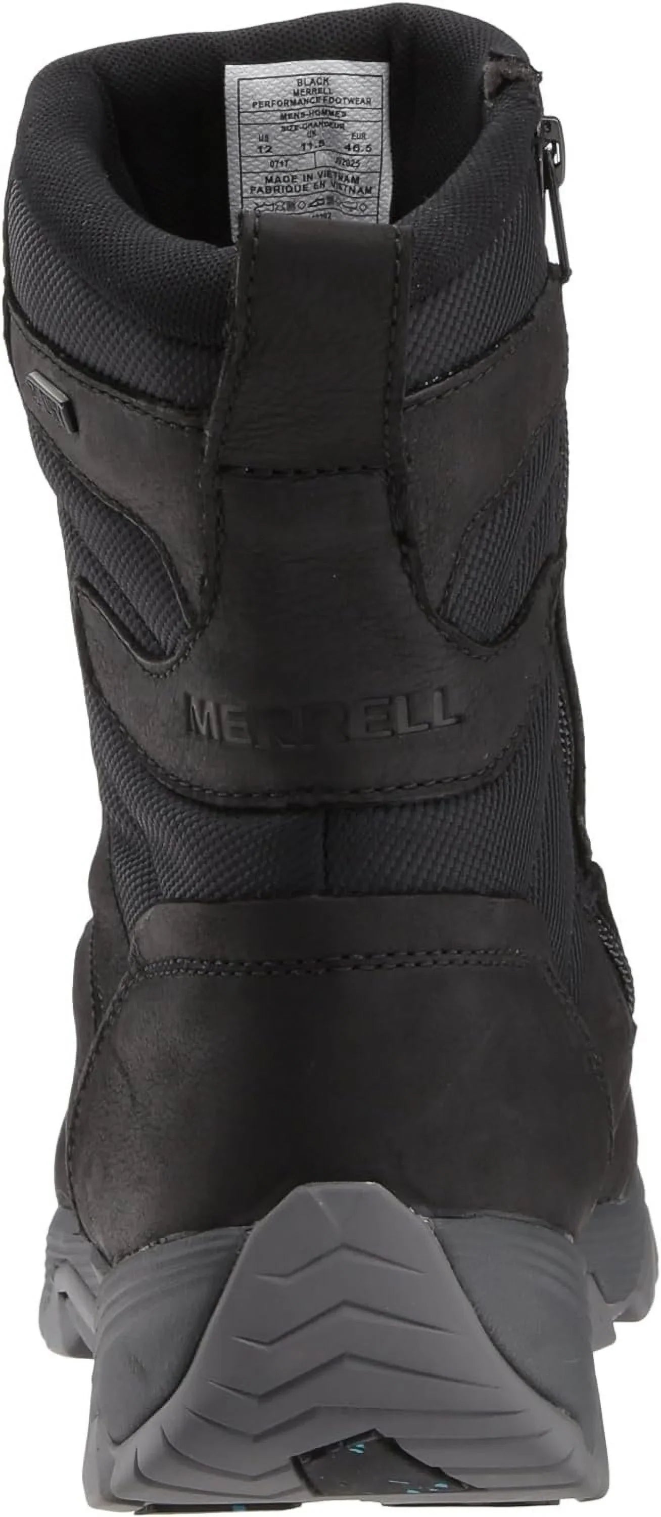 Merrell Men's COLDPACK ICE+ 8" Zip Polar Fluid Snow Boot, Black, 7 M US