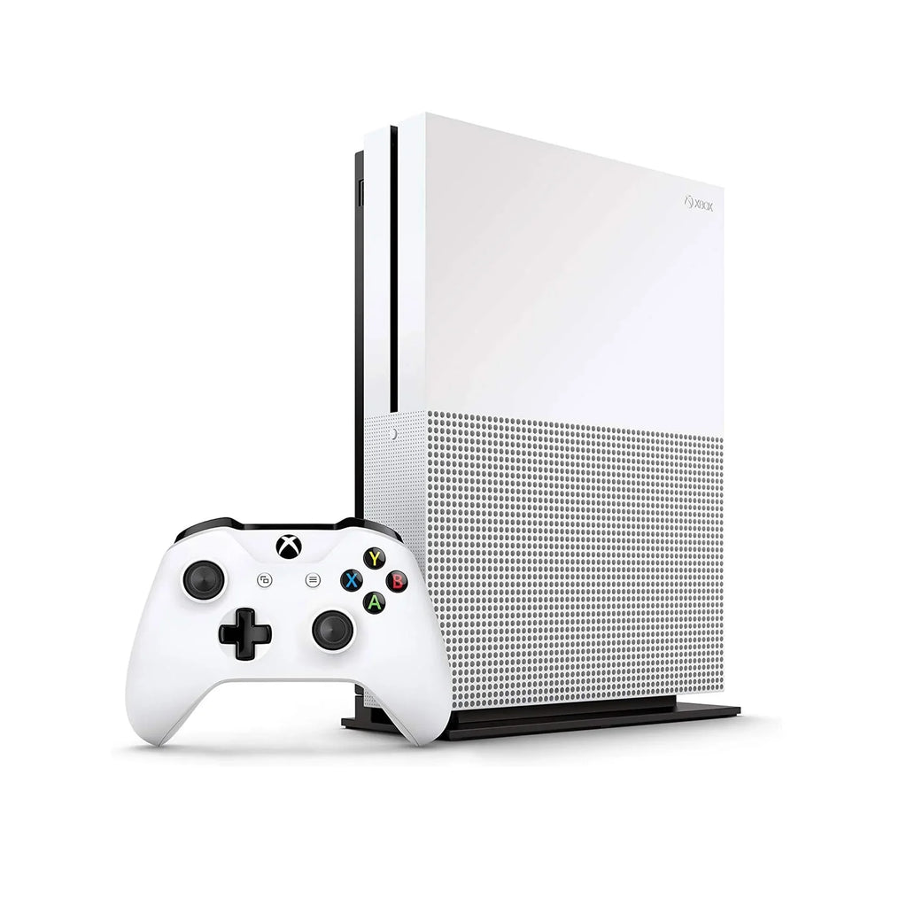 Xbox One S 1TB with 2 Controller, 4K Ultra HD White with BOLT AXTION Cleaning Kit HDMI Bundle Like New