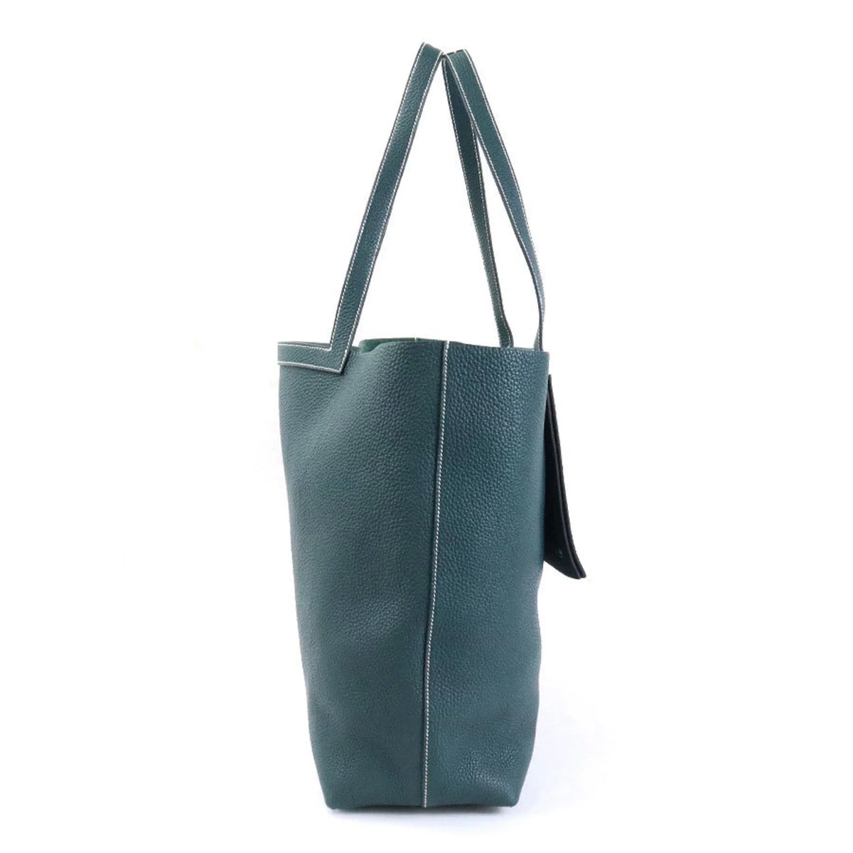 Pre-Owned HERMES Shoulder Bag Tote Cover Serie 46 Taurillon Clemence Vert Cypress Unisex (Good)