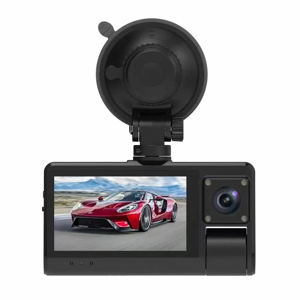 OWSOO Dash Cam, Touched Monitor Car Rearview Mirror Recorder with Wide Angle, Clear Video Recording for Auto Safety Driving