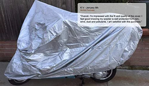 Weatherproof Motorcycle Cover Compatible With 2017 Moto Guzzi V7 Ii Stone Abs Grigio Intenso - Outdoor & Indoor - Protect From Rain Liquid Snow, Sun - Securing Straps - Sturdy Material - Storage Bag