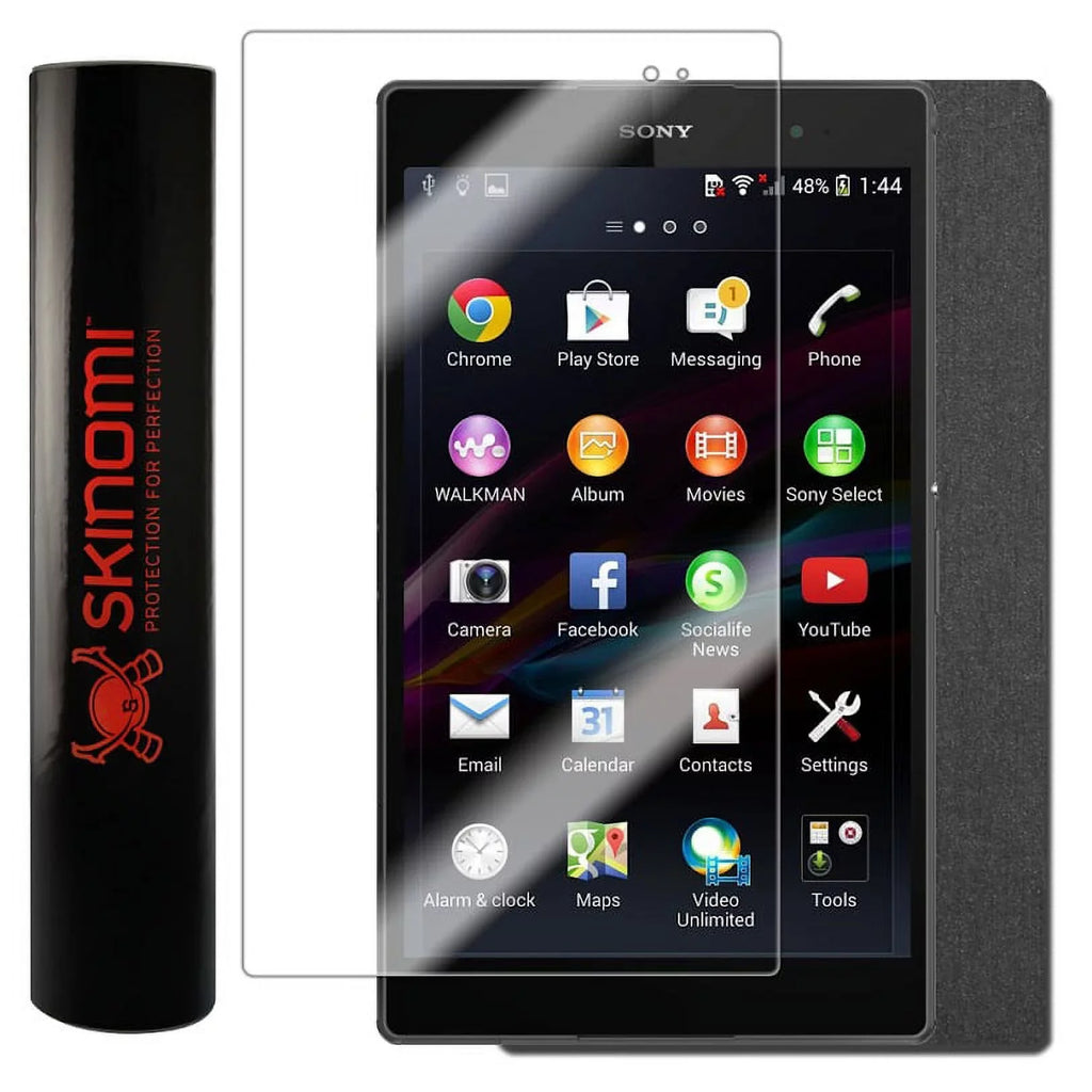 Skinomi Brushed Steel Skin & Display Protector for Xperia Z3 Tablet Compact