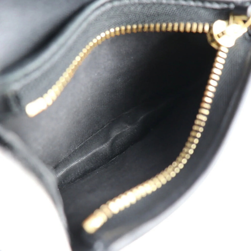 Pre-Owned GUCCI Gucci Compact Wallet Bifold 508757 GG Supreme Canvas Leather Beige Brown Gold Black BEE Bee (Good)