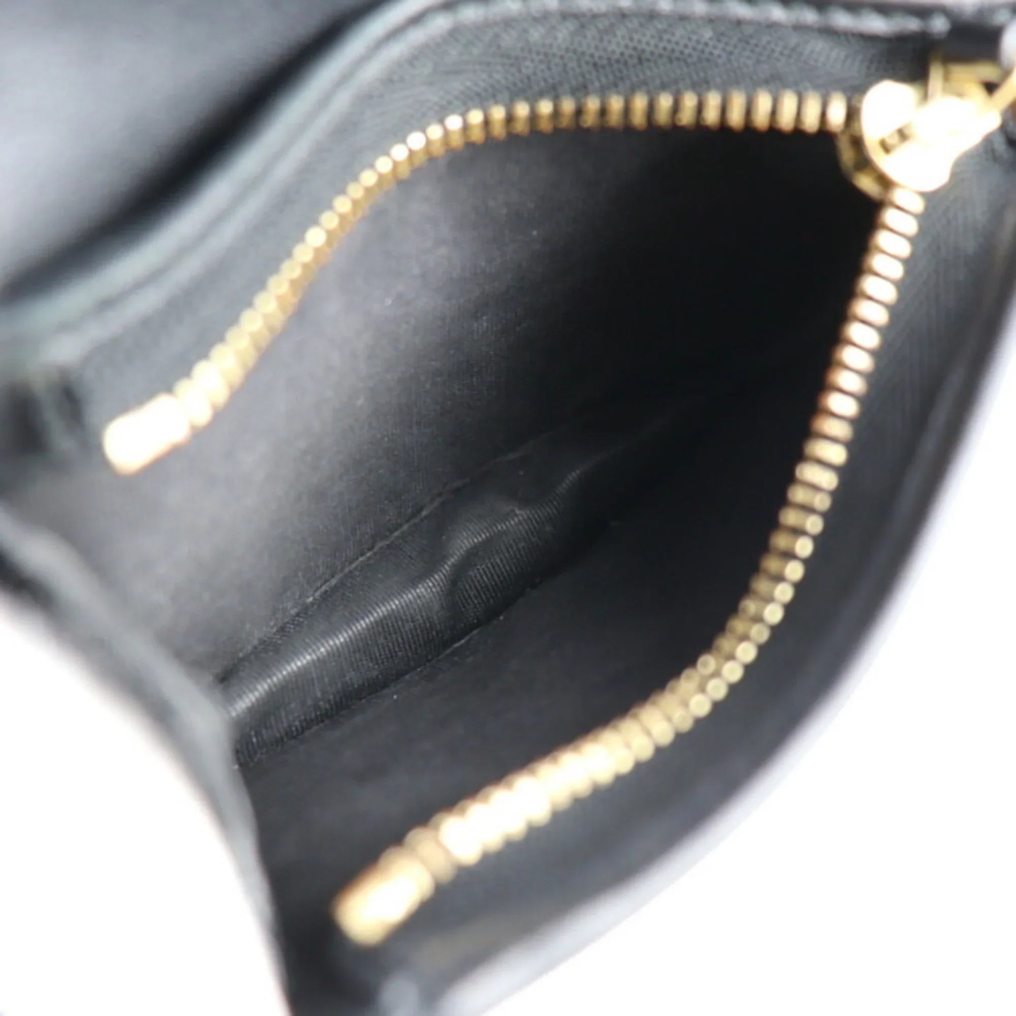 Pre-Owned GUCCI Gucci Compact Wallet Bifold 508757 GG Supreme Canvas Leather Beige Brown Gold Black BEE Bee (Good)