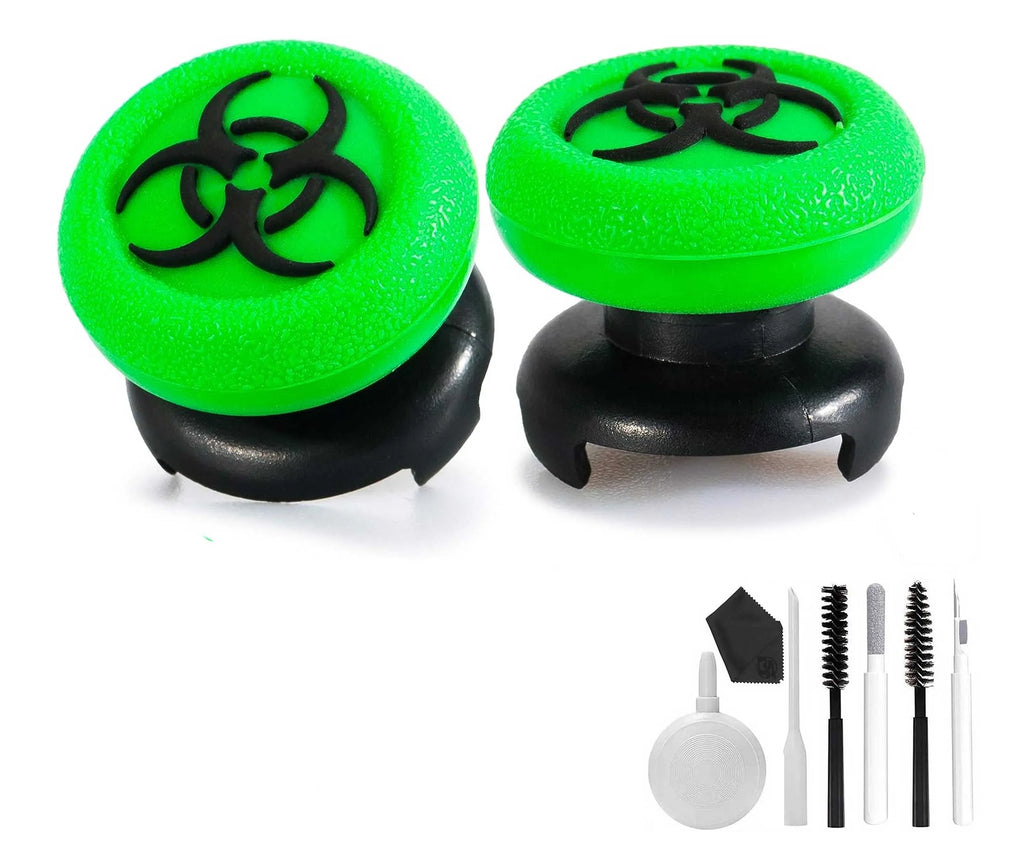 FPS Thumbstick Extender & 3D Texture Rubber Silicone Grip Cover 2 Sets for Xbox Series X/S & Xbox One Controller(BioH Green) BOLT AXTION Bundle Like New