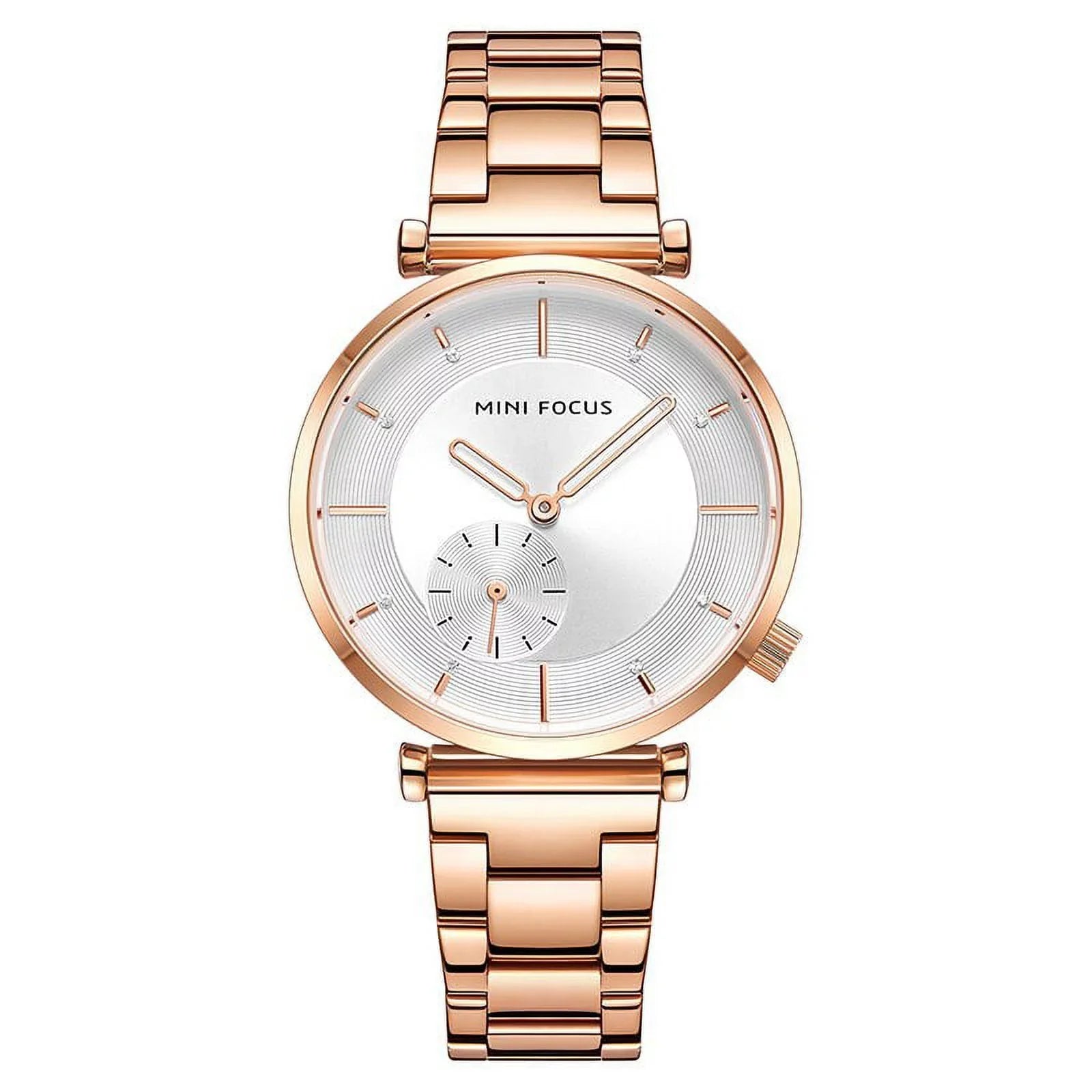 MINI FOCUS Women Watches Brand Luxury Fashion Ladies Watch 30M Fluid Reloj Mujer Relogio Feminino Rose Gold Stainless Steel