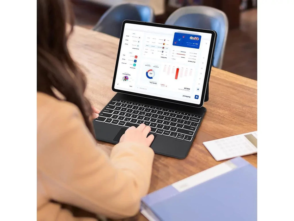 Magic Keyboard for iPad Pro 12.9 2022 6th Gen / 2021 5th Gen / 2020 4th Gen / 2018 3rd Gen - Backlit Trackpad Keyboard Magnetic Smart Stand Cover