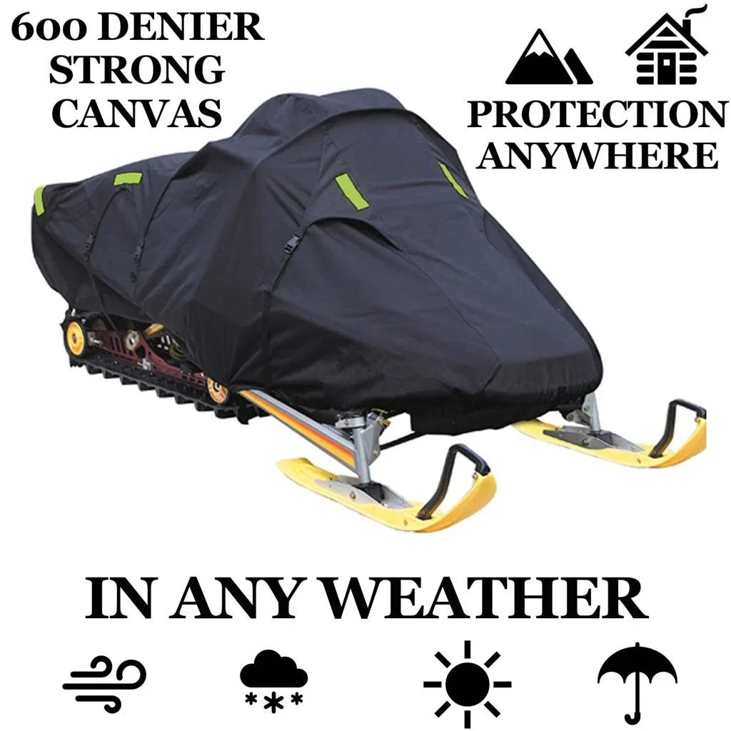 Snow Cover Compatible for Yamaha snowmobile model VMAX 600 MOUNTAIN MAX, Trailerable 600 Denier Snow Machine Sled Gear