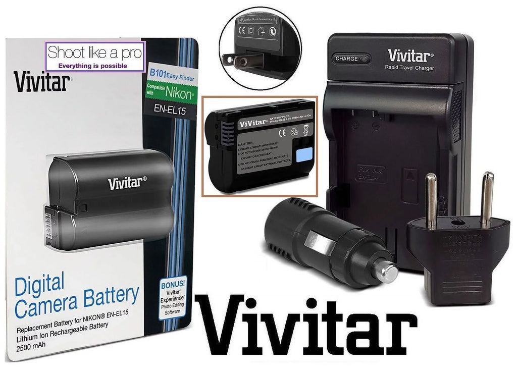 Super Capacity EN-EL15 Battery With Rapid Charger for D7500 D500