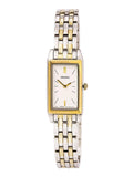 Seiko Women's SUJF76 Dress White Dial Two Tone Stainless Steel Bracelet Watch