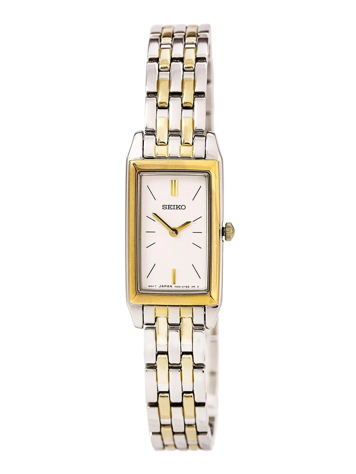 Seiko Women's SUJF76 Dress White Dial Two Tone Stainless Steel Bracelet Watch