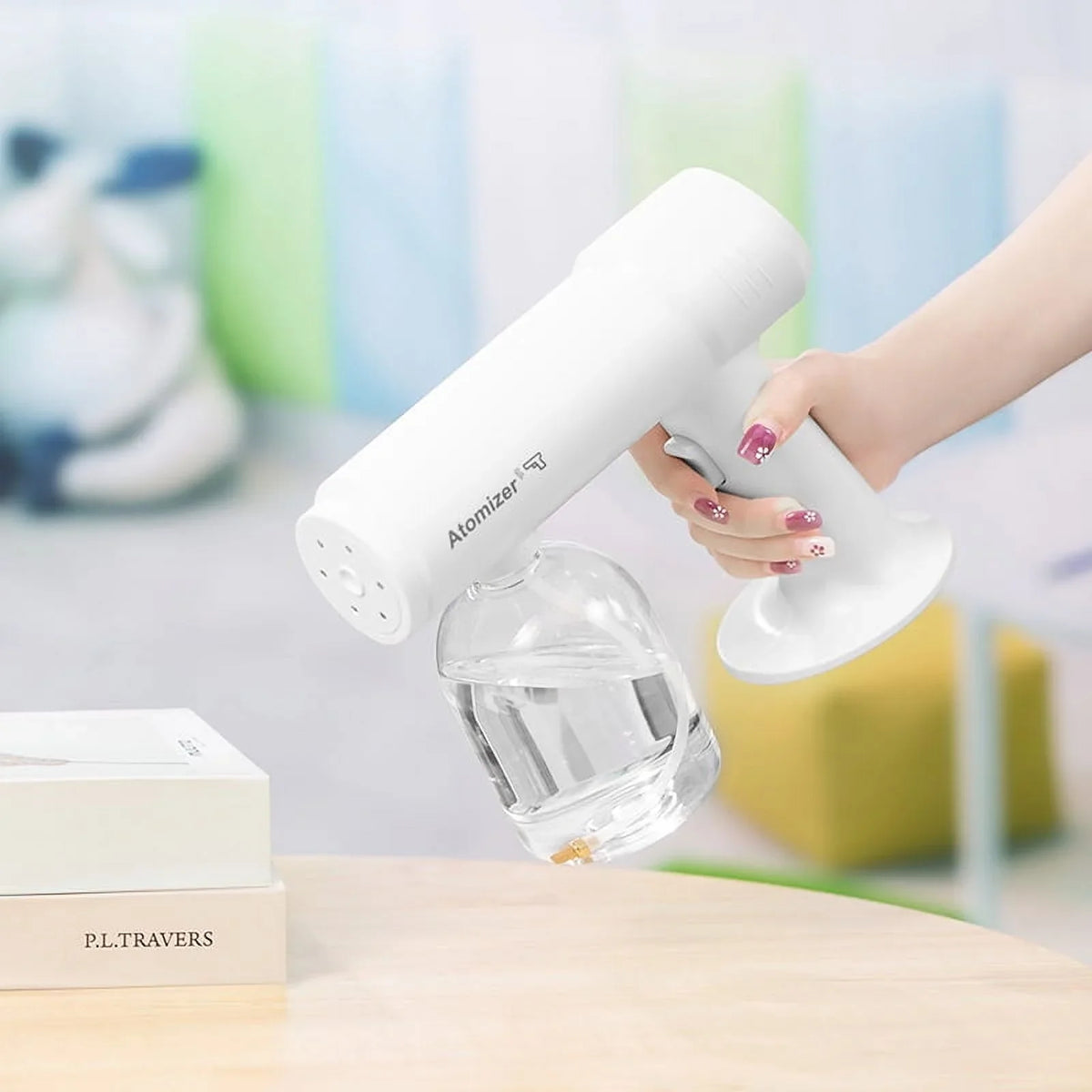 New 500ml Wireless Charging Nano Atomization Disinfection Spray Sprayer Sanitizer Machine Ce Household Portable Sprayer Machine Blue Light Steam Spray Disinfection Large Capacity Wide Range of Uses
