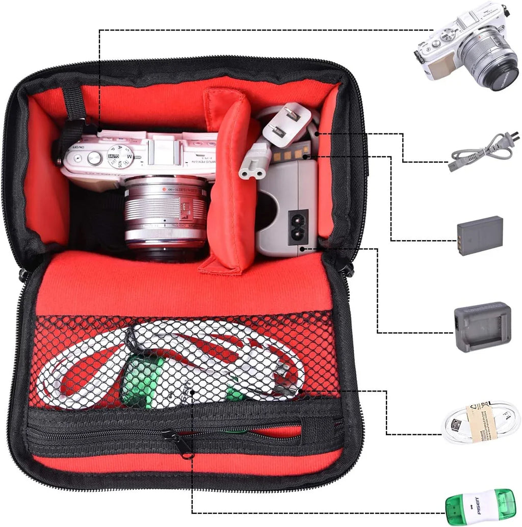 Fluid Anti-shock Camera Case Bag Compatible for Powershot SX540 SX530 SX60 SX420 HS M5, Coolpix L340 B500 B700 L330 L840 P610, LUMIX, a6000 Digital Camera
