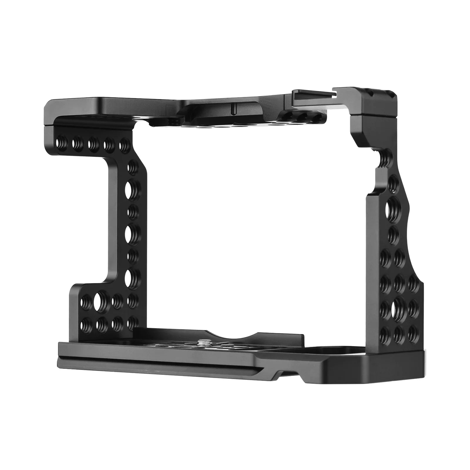 Andoer Camera Cage Aluminum Alloy Video Cage Replacement for A7M3 A7R3 A9 Mirrorless Camera with Cold Shoe Mount 1/4 Inch & 3/8 Inch Screw Holes