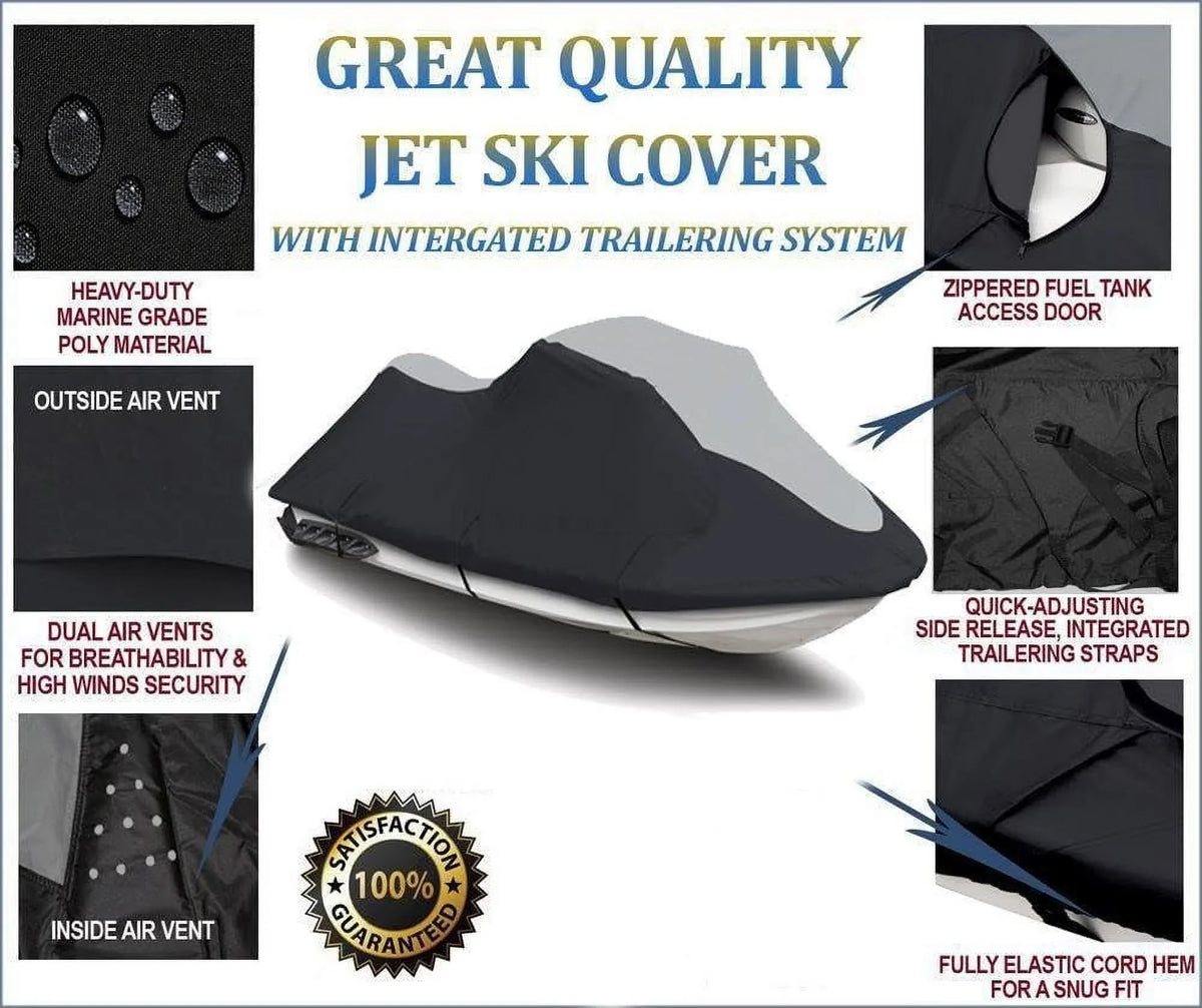 Super Heavy-Duty Jet Ski Cover Jetski Compatible For PWC Sea Doo Sea-Doo GTR 215 2012-2016