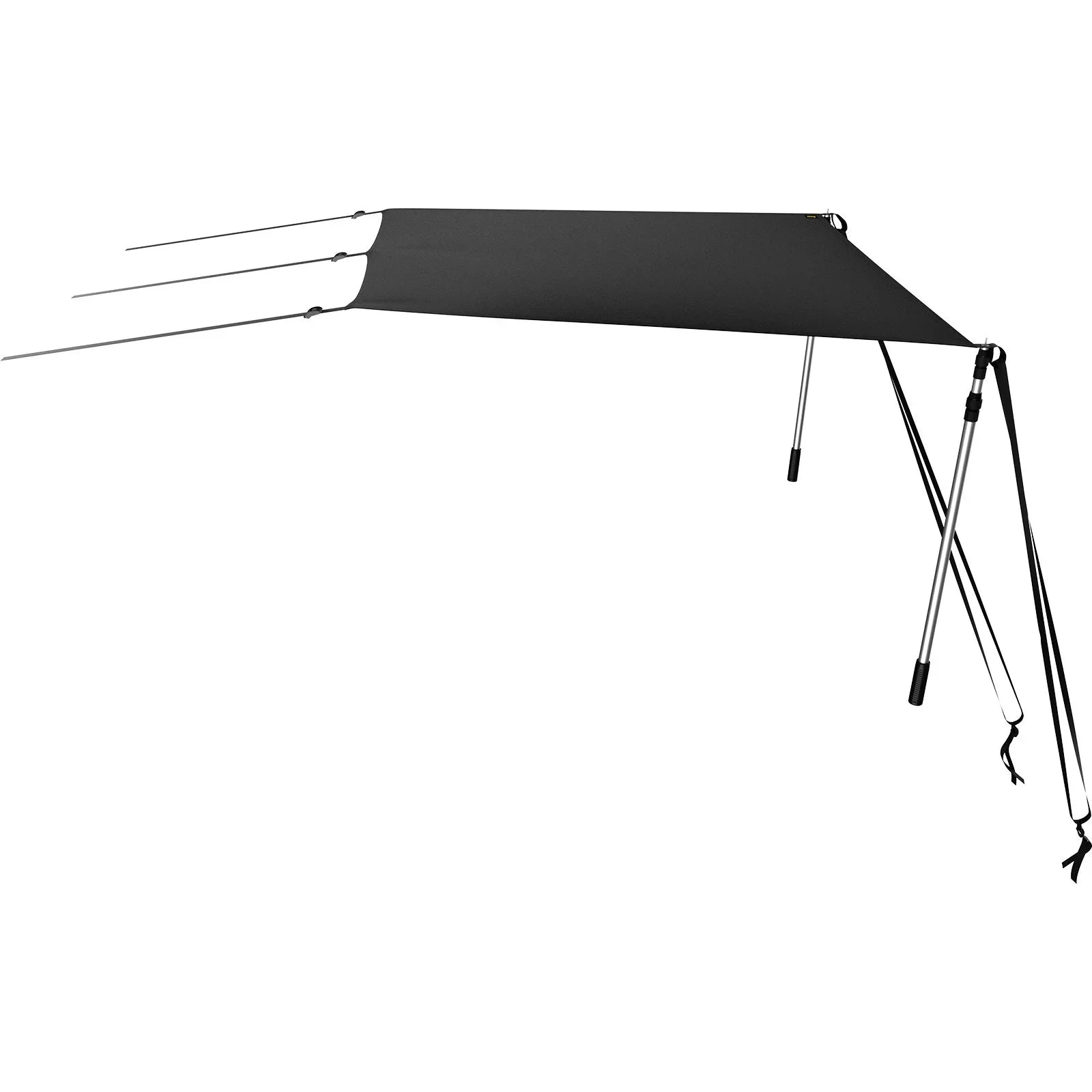 VEVOR 5'x5' UV-Proof T-Top Sun Shade Kit - 600D Polyester with Rustproof Telescopic Steel Poles, Liquid Easy Assembly for T-Tops & Bimini Tops