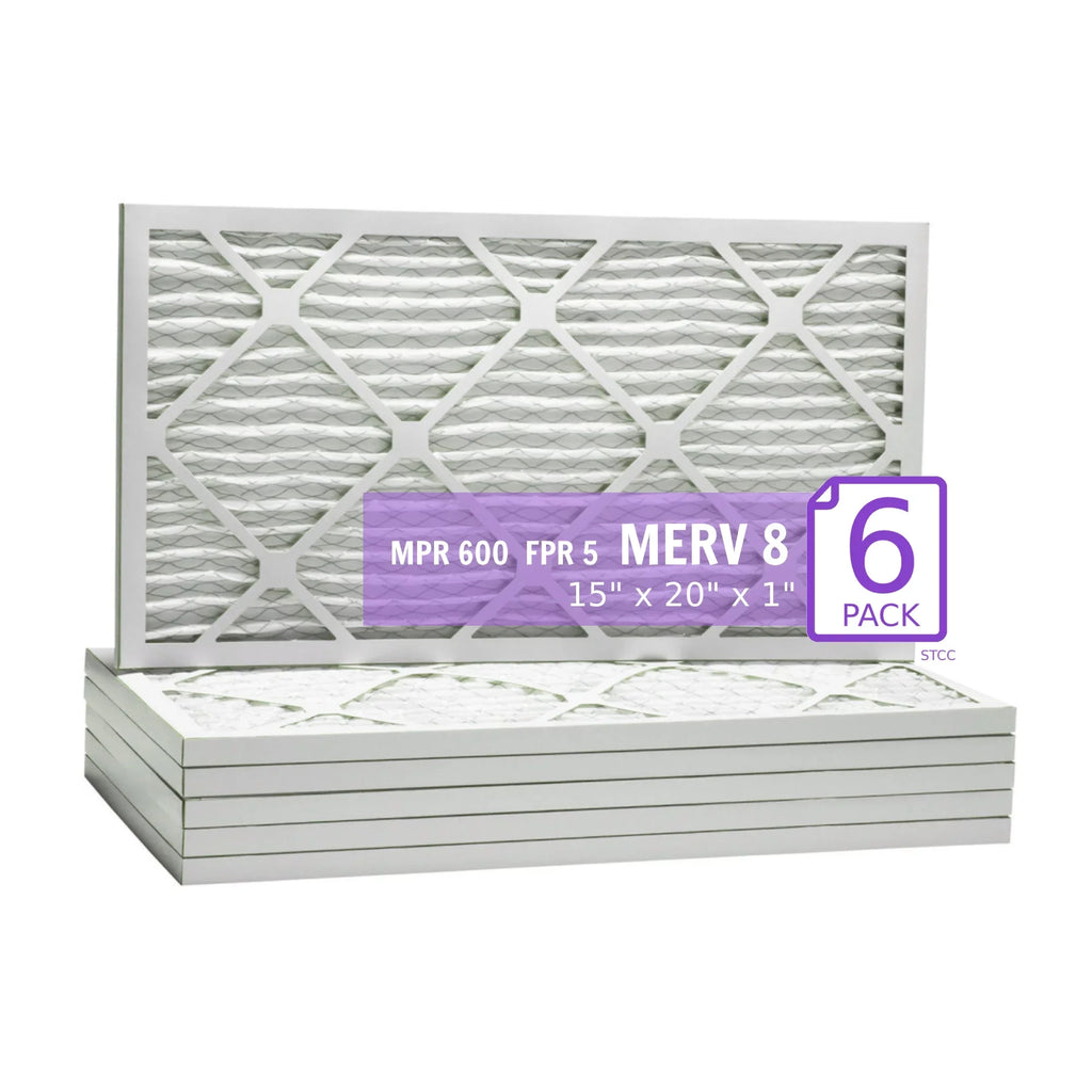 15x20x1, Purolator DMK80 Extended Surface Pleated Air Filter, Mechanical MERV 8, (6 Pack)