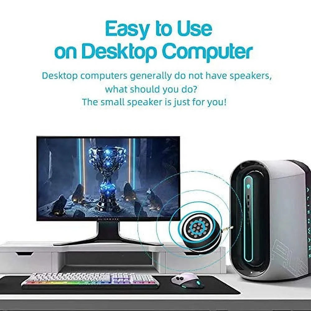 FIYAPOO Mini Portable Speaker, 3W Mobile Phone Speaker Line-in Speaker with 3.5mm AUX Audio Interface for Smartphone/Tablet/Computer